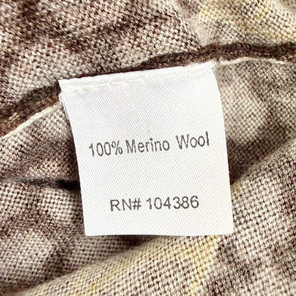 Garnet Hill Floral Cardigan in Brown with Pink and Gold Accents - Picture 6 of 8